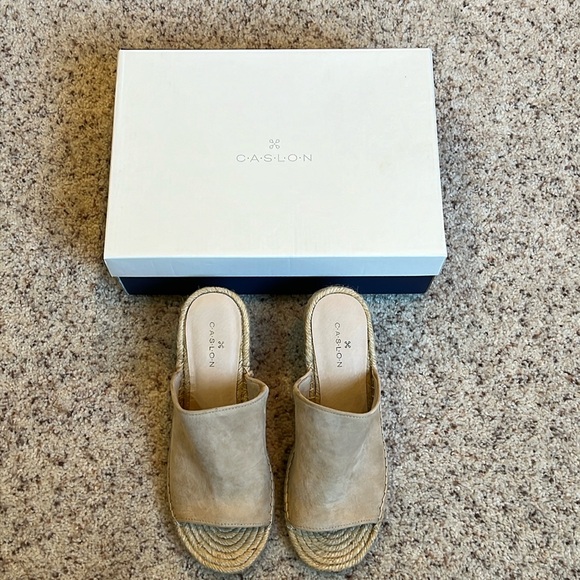 Caslon Sally Blush Suede Espadrille Wedge - Picture 5 of 13